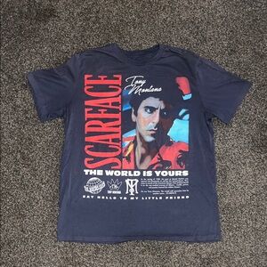 MAD Engine Scarface Graphic Tee - Dark Blue